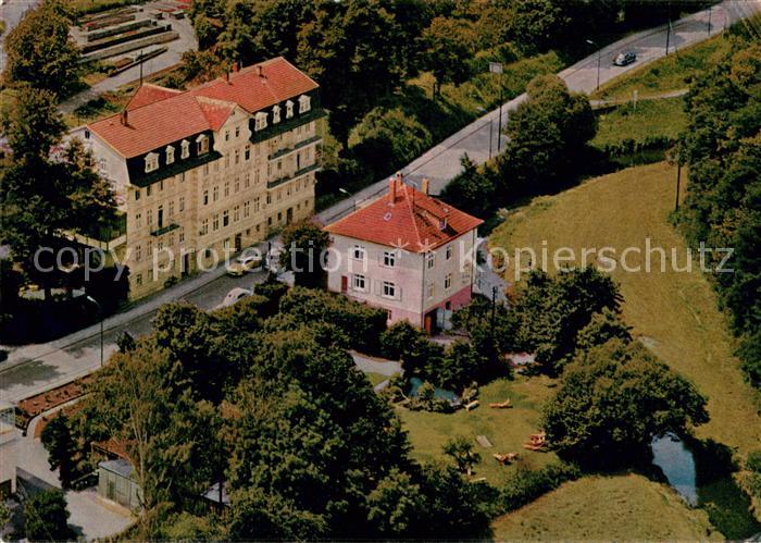 Bad Salzschlirf Kurhotel Illerhof mit Garten und Liegewiese Fliegeraufnahme