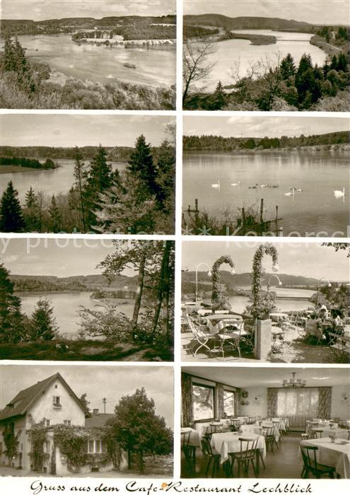 Landsberg Lech Cafe Restaurant Lechblick Panorama Schwanensee Terrasse Gaststube