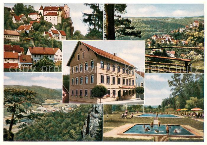 Luedenscheid Kriegsopfer Erholungsheim Egloffstein Panorama Schwimmbad