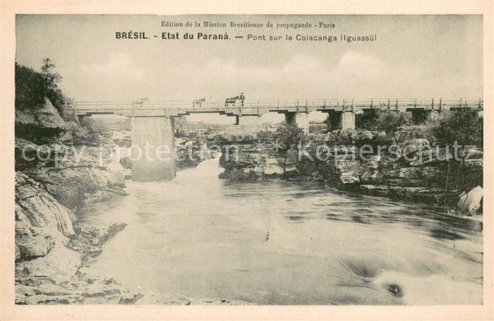 Etat du Paraná Pont sur le Caiacanga Iguassu