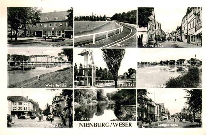 Nienburg Weser Bahnhof Stadion Strassen Innenstadt Weserbruecke Stadtbad Sprungt