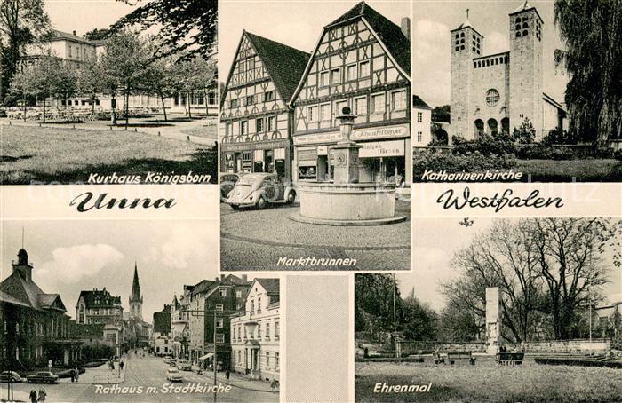 Unna Kurhaus Koenigsborn Rathaus Stadtkirche Marktbrunnen Katharinenkirche Ehren