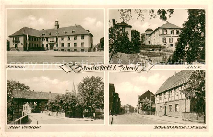 Westerholt Westfalen Rathaus Schloss Alter Torbogen Bahnhofstrasse Postamt