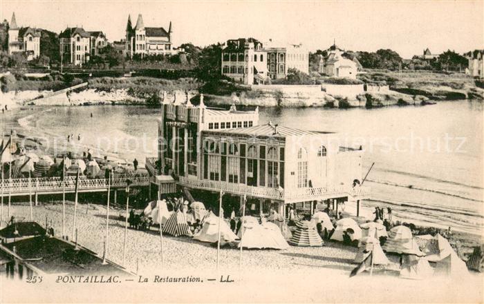 Pontaillac La Restauration et la plage