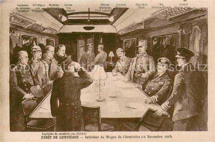 Foret de Compiegne Intérieur du Wagon de l'Armistice Kuenstlerkarte