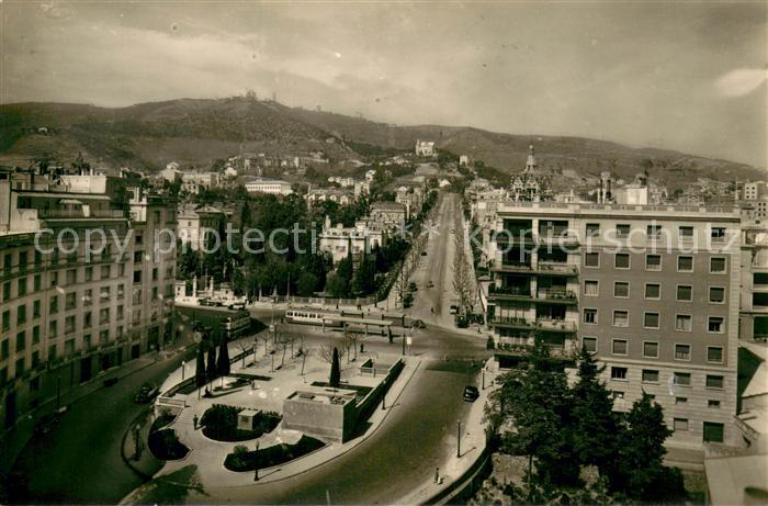 Barcelona Cataluna Final de la calle de Balmes y Avenida del Tibidabo