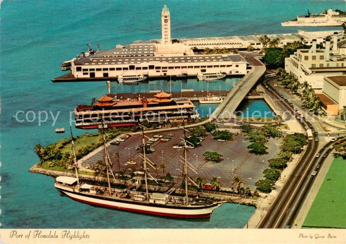 Honolulu Harbor aerial view