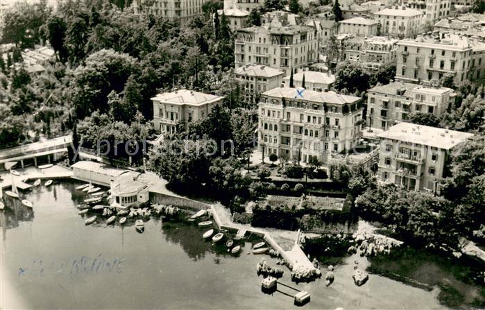 Opatija Abbazia Hafen Kuestenort Fliegeraufnahme
