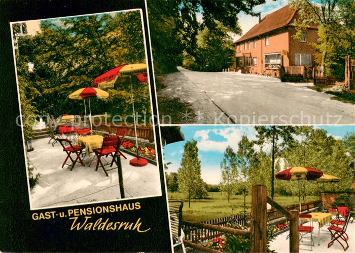 Bostelwiebeck Gast- und Pensionshaus Waldesruh Terrasse Lueneburger Heide