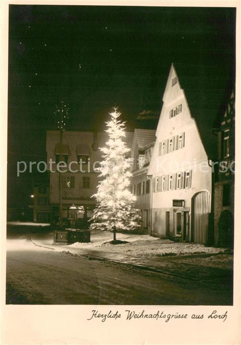 Lorch Wuerttemberg zur Weihnachtszeit Christbaum