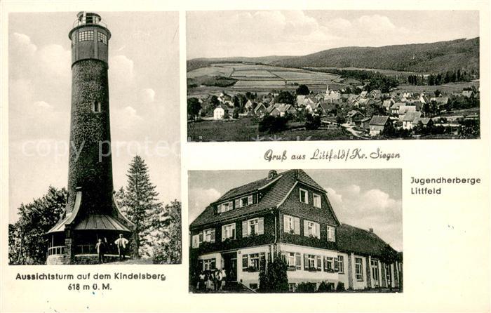 Littfeld Westfalen Panorama Jugendherberge Aussichsturm auf dem Kindelsberg