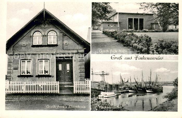 Finkenwerder Gorch Fock's Elternhaus Halle Fischereihafen Fischkutter