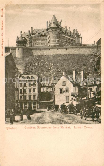 Quebec Chateau Frontenac from Market Lower Town