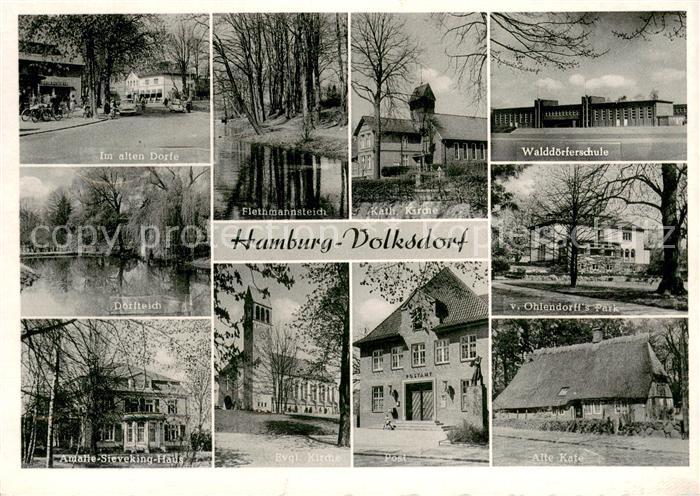 Volksdorf Hamburg Dorf Teich Amalie Sieveking Haus Flethmannsteich Kirche Walddo