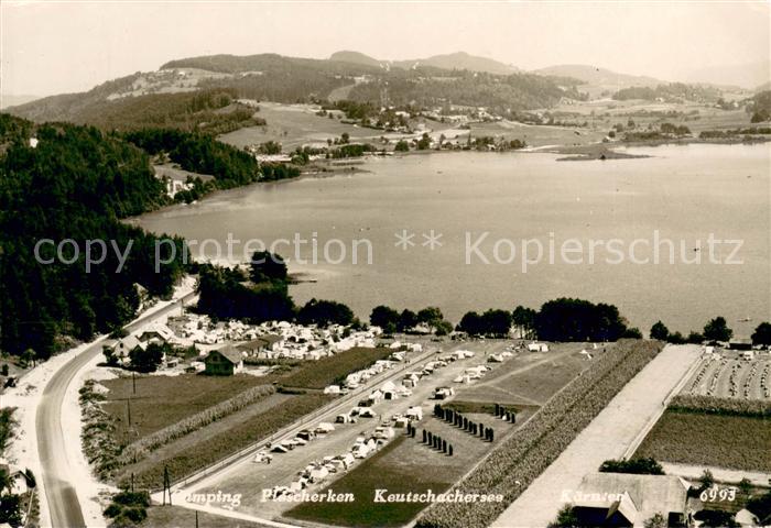 Keutschach See Camping Plescherken am Keutschachersee Fliegeraufnahme