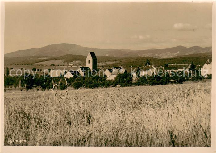 Egringen Ortsansicht mit Kirche Getreidefeld