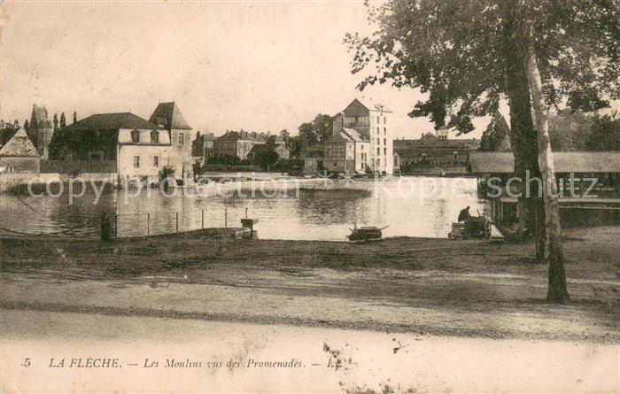 La Fleche Les Moulins vues des Promenades