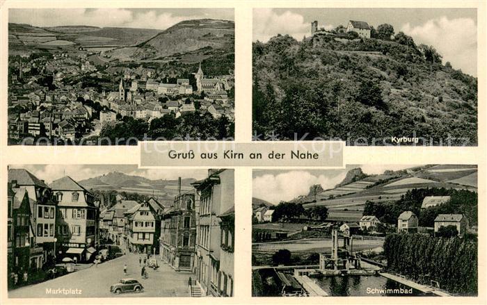 Kirn Nahe Panorama Kyrburg Marktplatz Schwimmbad
