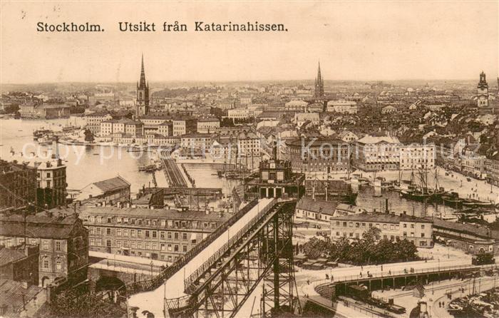 Stockholm Utsikt fran Katarinahissen