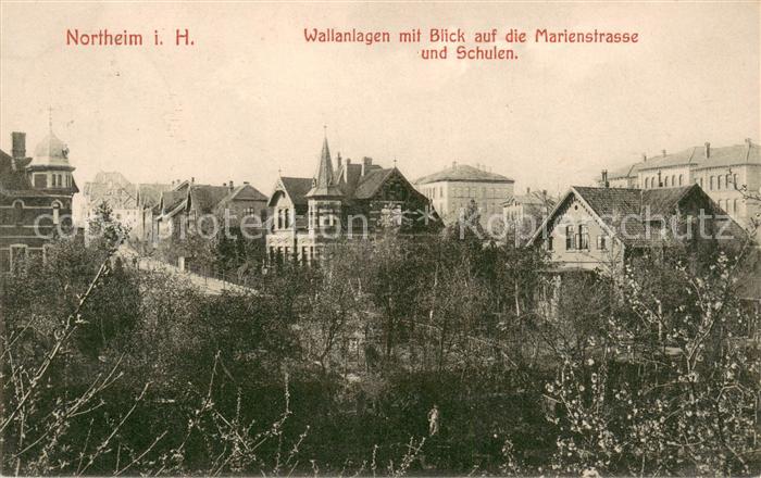 Northeim Wallanlagen mit Blick auf die Marienstrasse und Schulen