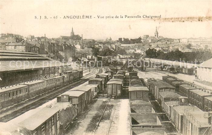 Angouleme Vue prise de la Passerelle Chaignaud
