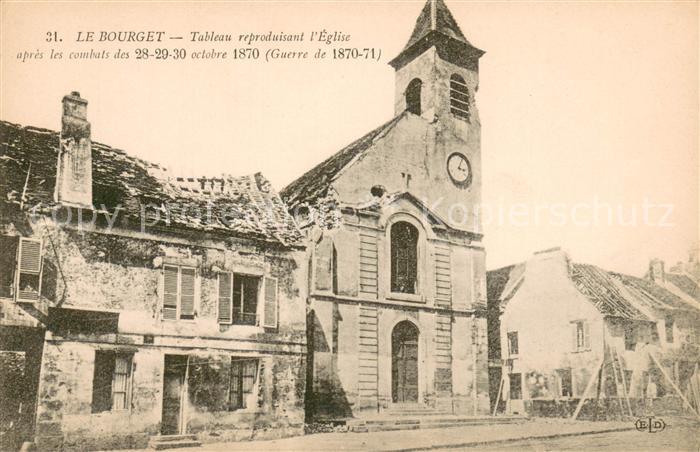 Le Bourget Seine-Saint-Denis Tableau reproduisant l’Eglise apres lex