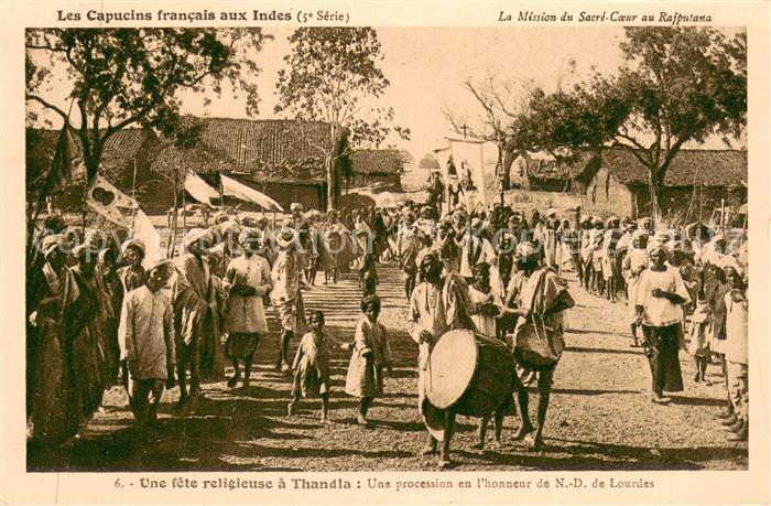 Thandla India Une procession en l’honneur de ND de Lourdes La Mission du Sacre-C