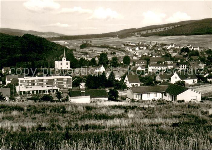 Burbach Siegerland Ortsmitte mit ev Kirche und Muettergenesungsheim
