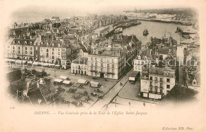 Dieppe 76 Vue Generale prise de la tour de l'Eglise Saint Jacques
