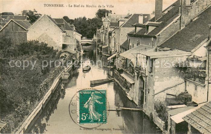 Tonnerre Le bief du moulin de la ville
