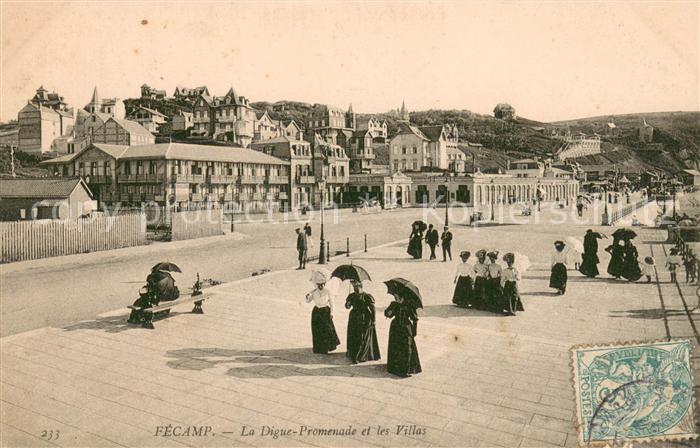 Fecamp Digue Promenade et les villas