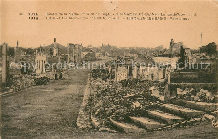 Sermaize-les-Bains Bataille de la Marne du Sept 1914