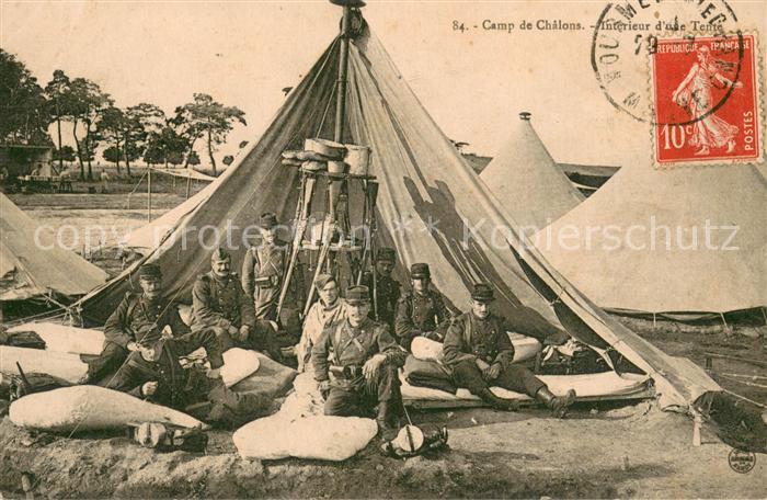 Camp de Chalons Interieur d’une Tente