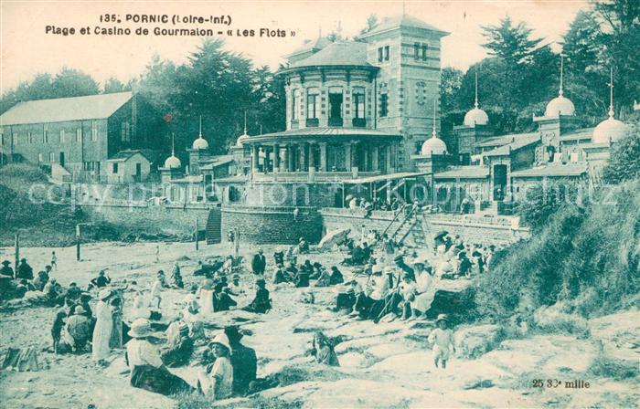 Pornic 44 Plage et Casino de Gourmalon Les Flots
