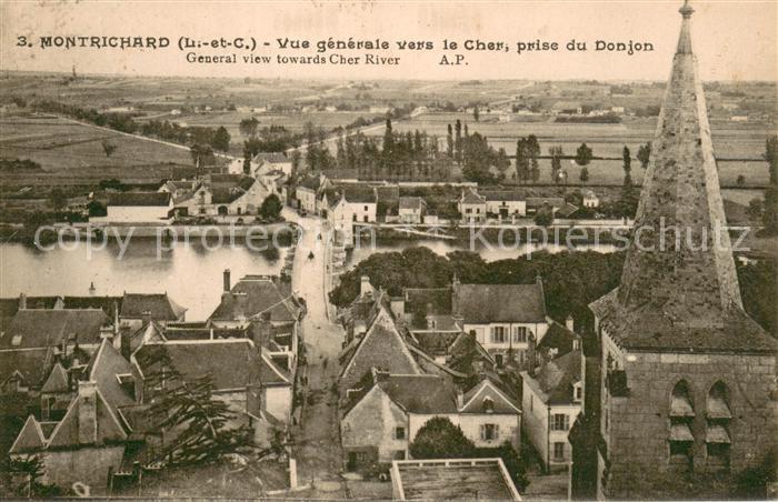 Montrichard Vue generale vers le Cher prise du Donjon