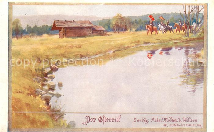 Wallern Boehmen Volary Prachatice Prachatitz CZ Der Osterritt Gemaelde