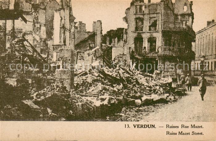 Verdun Meuse Ruines Rue Mazet