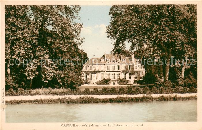 Mareuil-sur-Ay Le Chateau vu du canal