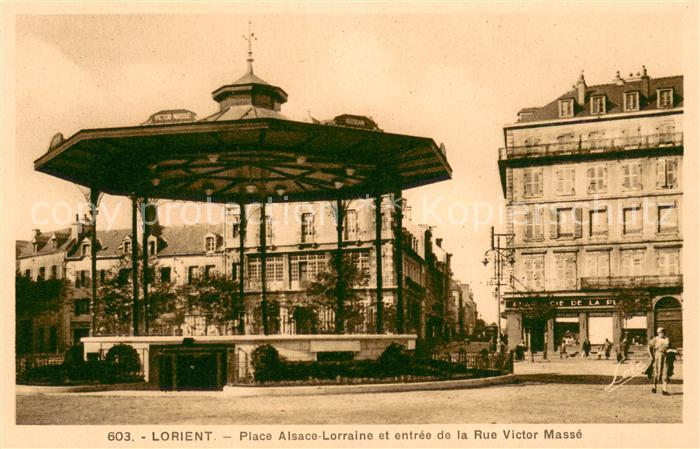 Lorient 56 Bretagne Place Alsace Lorraine et entree de la Rue Victor Masse