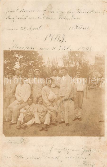 Meissen Elbe Sachsen Soldaten im Lazarett