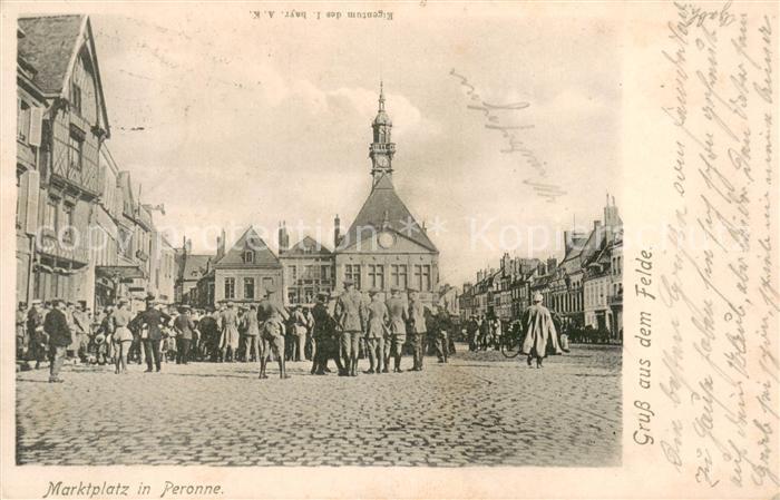 Peronne 80 Somme Marktplatz
