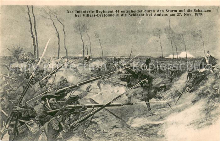 Amiens 80 Infanterie Rgt 44 beim Sturm auf die Schanzen bei Villers Bretonneux
