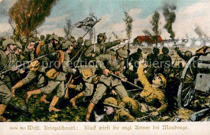 Maubeuge 59 Westl Kriegsschauplatz Kluck wirft die engl Armee