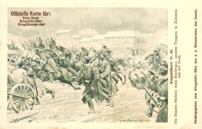 Kolomea Kolomyja Ukraine Fluechtende Russen beim Eindringen unserer Truppen in K