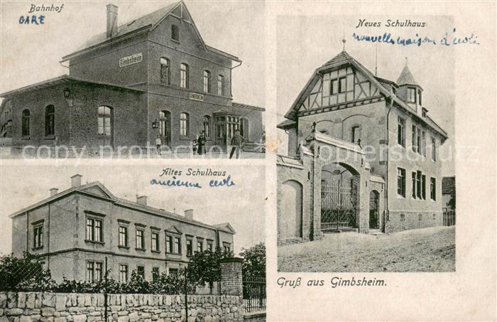 Gimbsheim Bahnhof Altes Schulhaus Neues Schulhaus