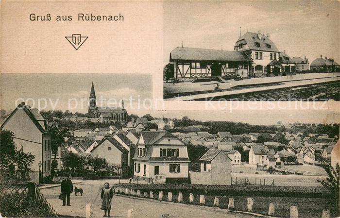 Ruebenach Bahnhof Panorama mit Kirche