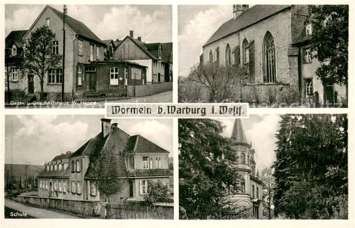 Wormeln Gasthaus Heppe Schule Kirche