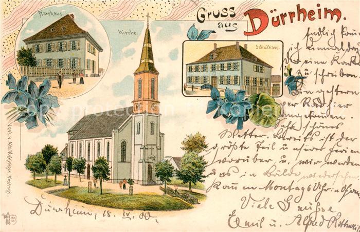 Duerrheim Bad Pfarrhaus Kirche