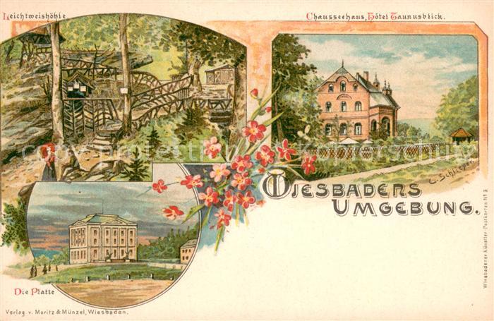 Wiesbaden Leichtweishoehle Chausseehaus Hotel Taunusblick Die Platte