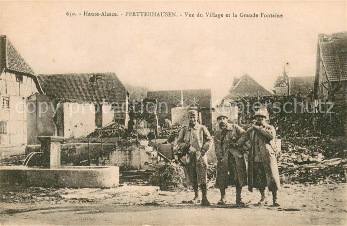 Pfetterhausen Vue du Village et la Grande Fontaine